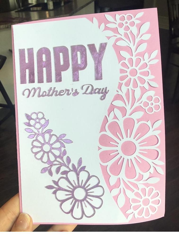 A Smile & Nod handcrafted floral foil card